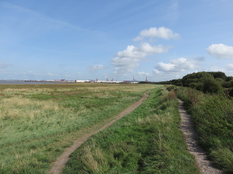 The start of the dry weather route along the sea defences