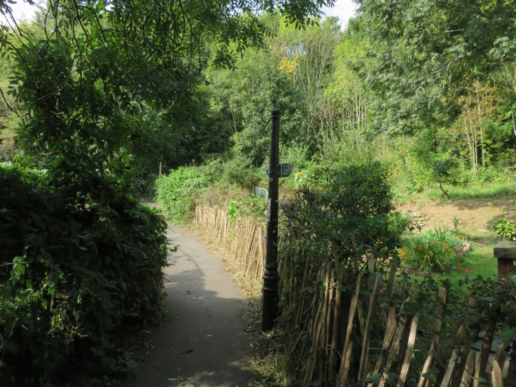 The remains of a gas lamp at Church Path