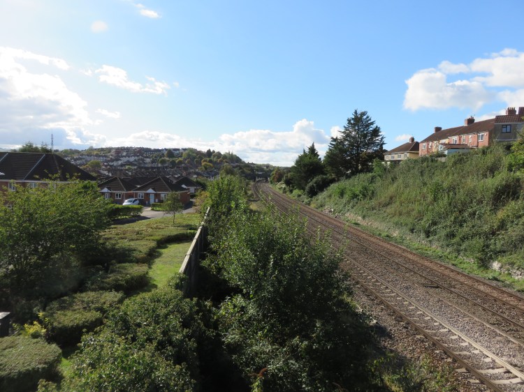 View along the railway line