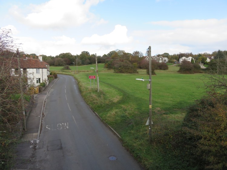 The upper part of Siston Common from the Railway Path