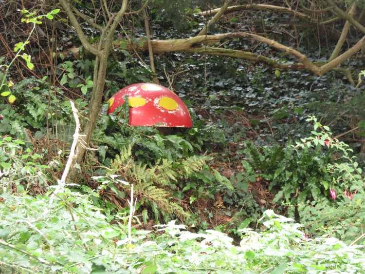 Remains of a fantasy garden on the coast path