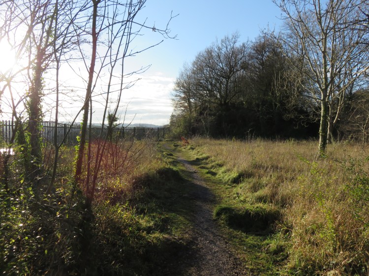 The footpath leading down from the Portway