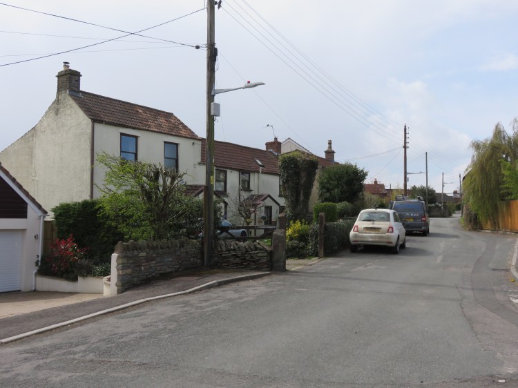 Older properties at Church Road, Winterbourne Down