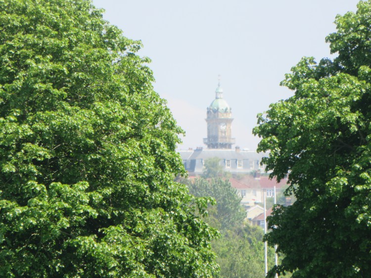 The distant dome of Cossham Hospital