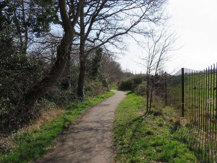 On the streamside footpath