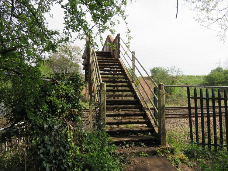 The footbridge over the railway line