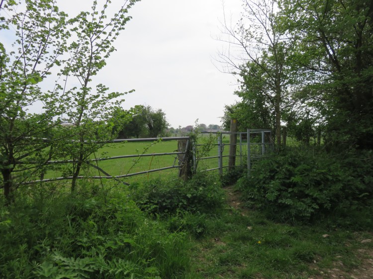 The pedestrian gate leading off the byway