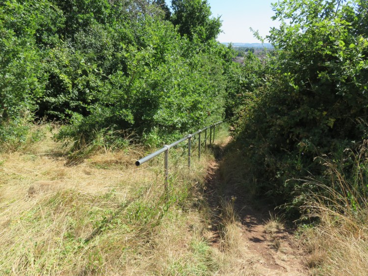 The path to the footbridge