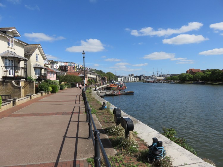 Looking back along the docks at Poole’s Wharf